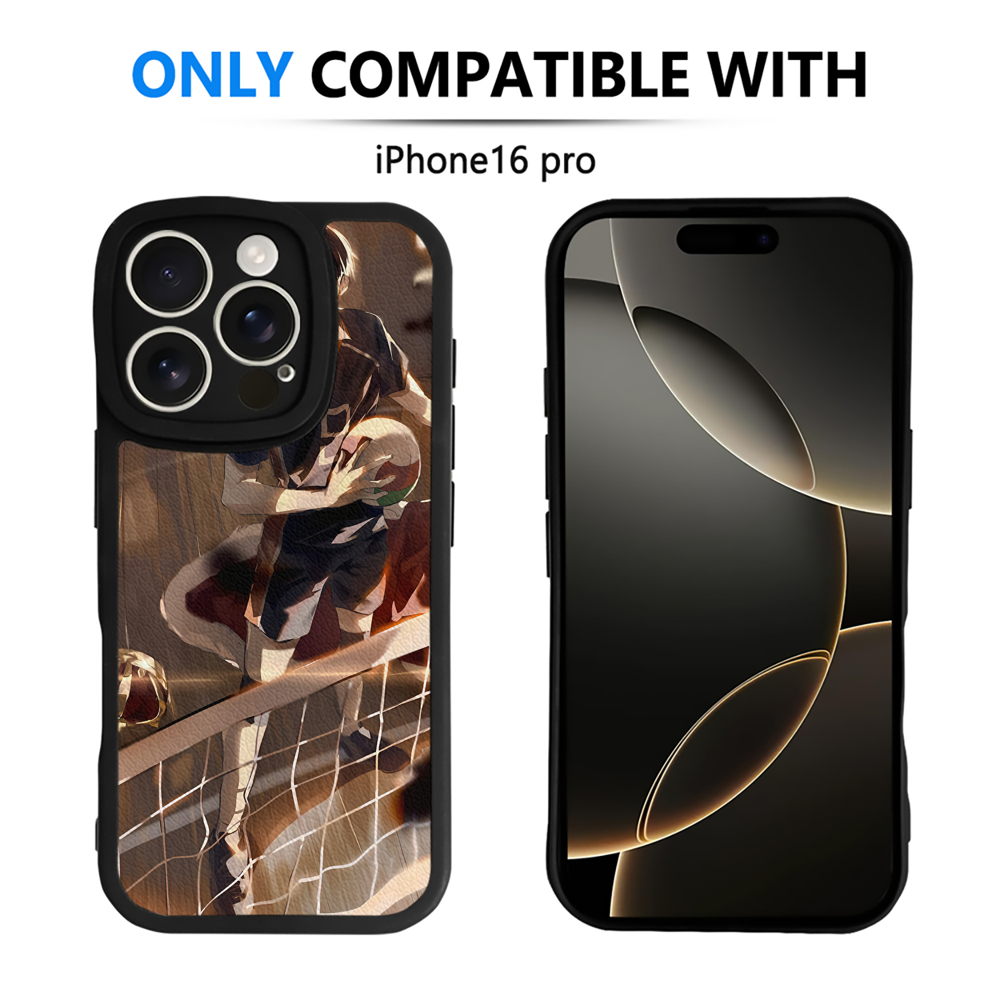 （画像用） ハイキュー!! Haikyu!! 【iPhone 16シリーズ対応】シリコンスマホケース（レザー調） 材質：シリコン